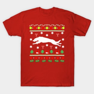 Border Whippet Ugly Christmas Sweater T-Shirt